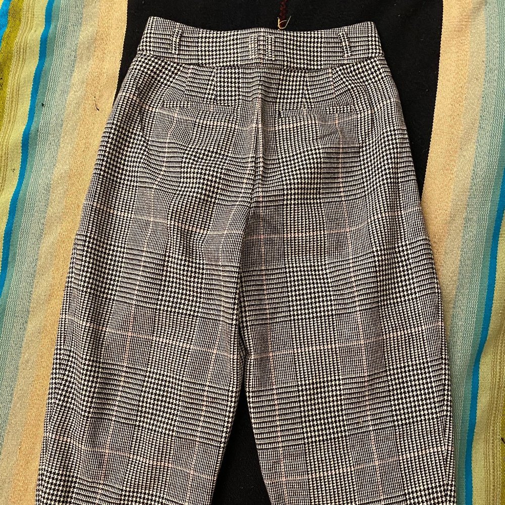 J. Crew Black and White Plaid Cropped Pants - Picture 3 of 6